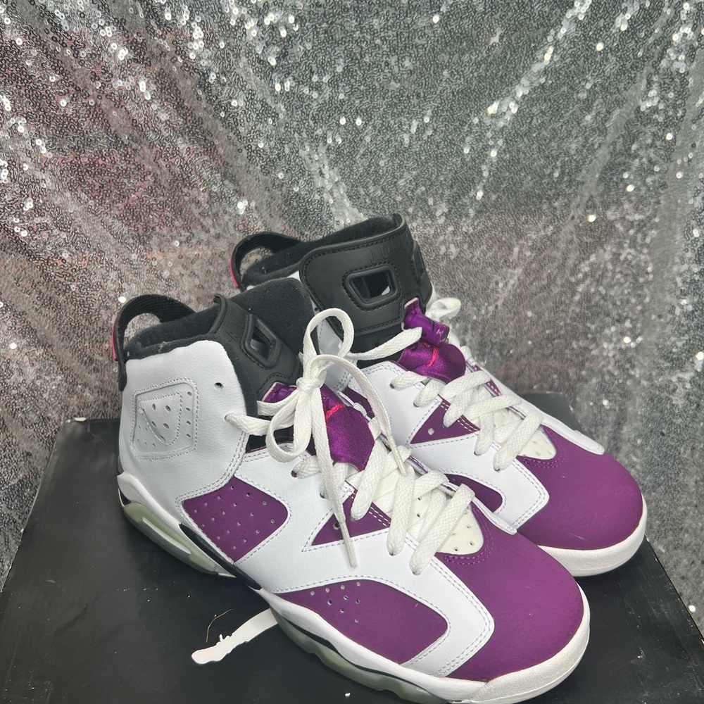 Purple and White High-Top Sneakers